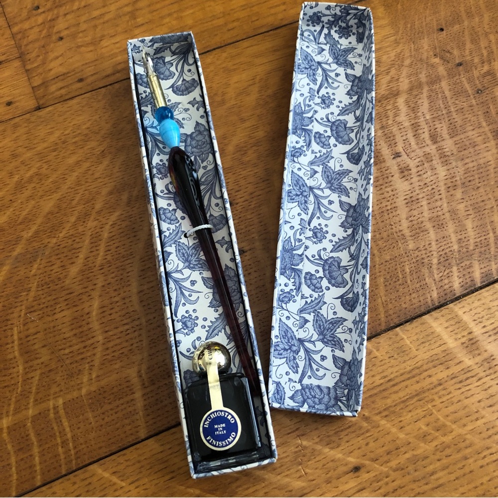 Glass Dip Fountain Pen with Ink
